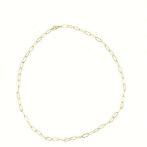 14K Gold Filled Paperclip Large Links Necklace - 16"