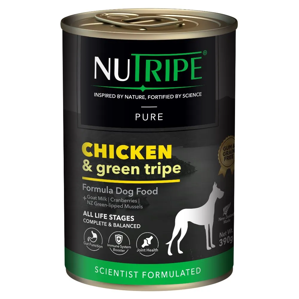 20% OFF: Nutripe Pure Chicken & Green Tripe Gum & Grain-Free Canned Dog Food