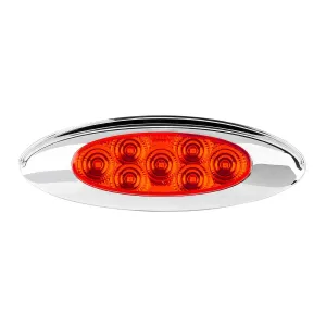 77837 ULTRA THIN SPYDER Y2K RED/RED 7 LED LIGHT W/VISOR, HIGH/LOW