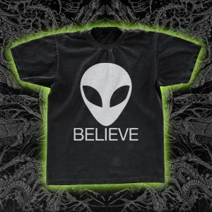 Alien Gray Believe Classic Tee