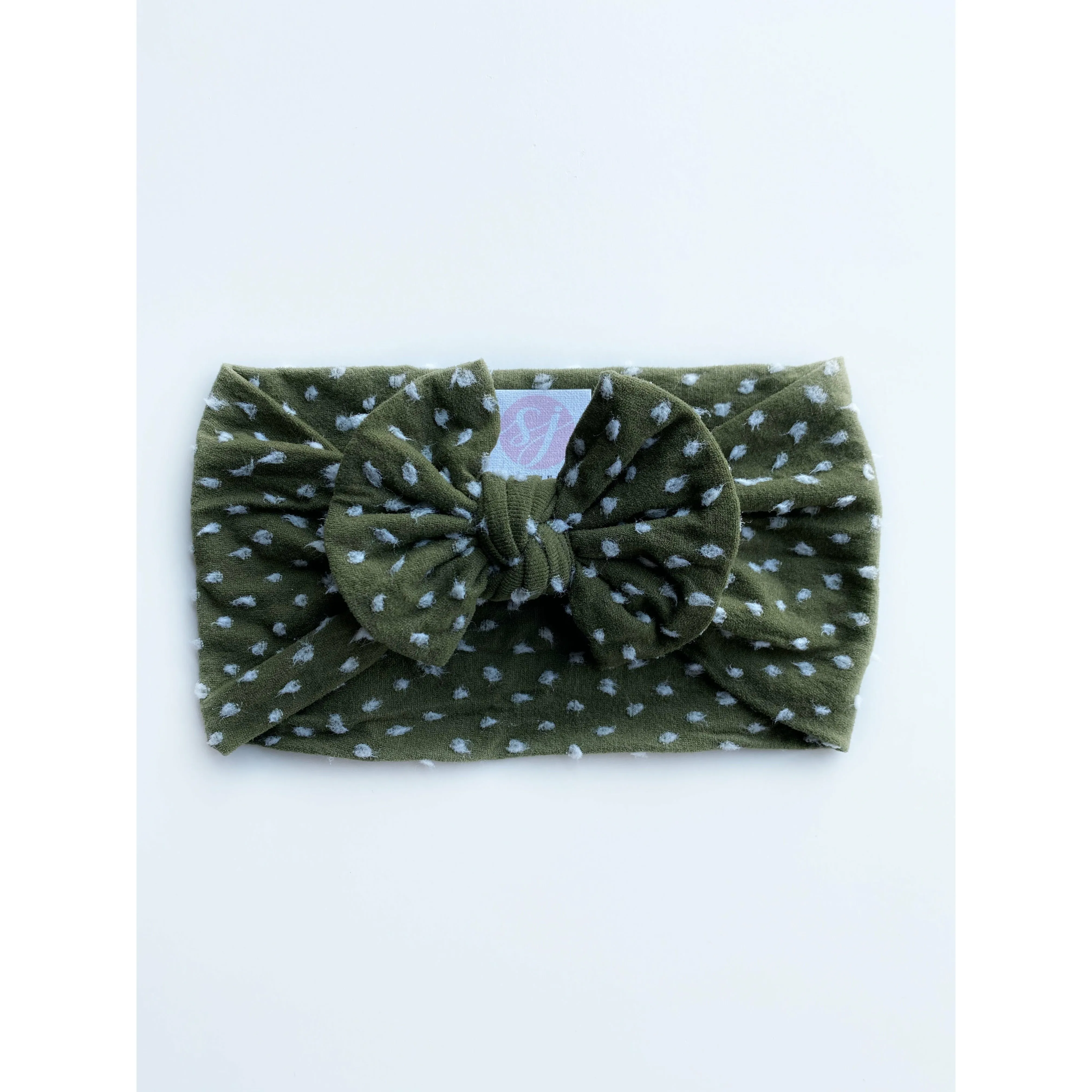 army • swiss dot "classic" nylon knot headwrap