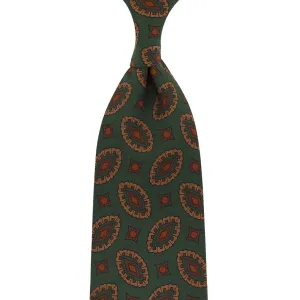 Copper Madder Silk Tie - Forest - Hand-Rolled