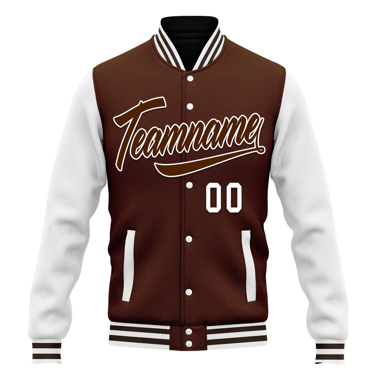 Custom Raglan Sleeves Jacket Bomber Full-Snap Varsity Letterman Personalized Jacket FZ005-D025002-15