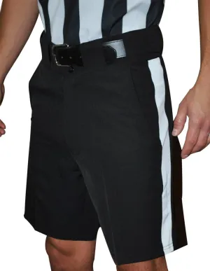 FBS181 - Smitty Premium Knit Polyester Football Shorts with Non-Slip Silicone Gripper Waistband - 1 1/4" White Stripe