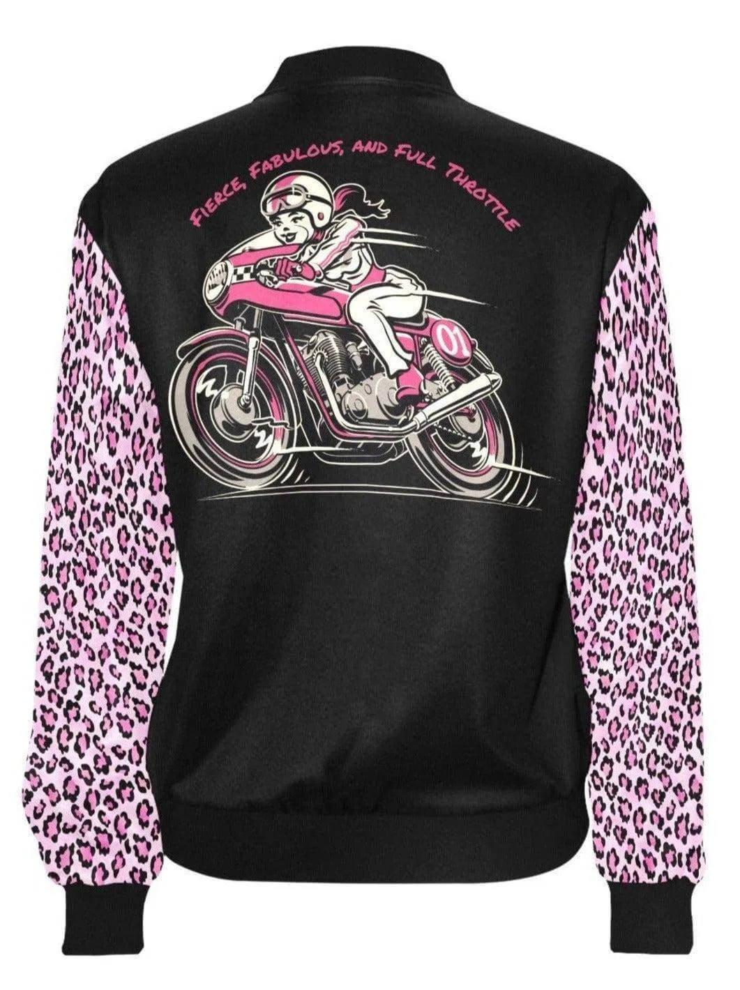 Fierce, Fabulous & Full Throttle Womens Bomber Jacket