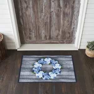 Finders Keepers Hydrangea Wreath Nylon Rug Rect 24x36