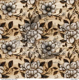 Floral Wood 4 Printed Vinyl Sheet/Wrap