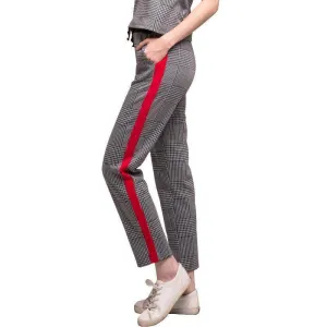 Full Length Plaid Striped Check High Waist Loose Harem SweatPants (US 2-8)