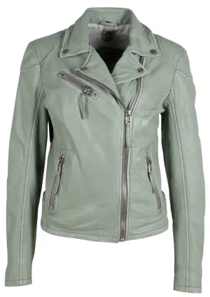 Mauritius Ladies Sofia Leather Jacket, Frosty Green