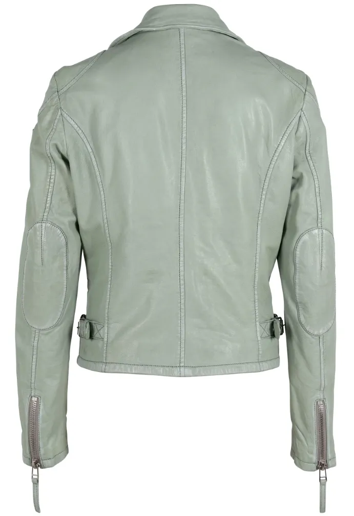 Mauritius Ladies Sofia Leather Jacket, Frosty Green