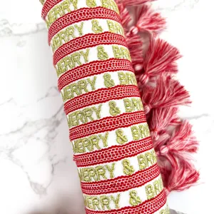 Merry & Bright Embroidered Woven Bracelet