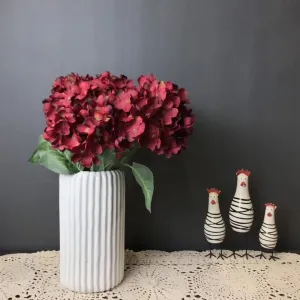 New 6 Head Burgundy Hydrangea Bunch