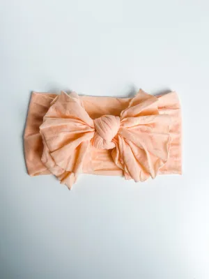 Peach BIG Nylon Knot Headwrap