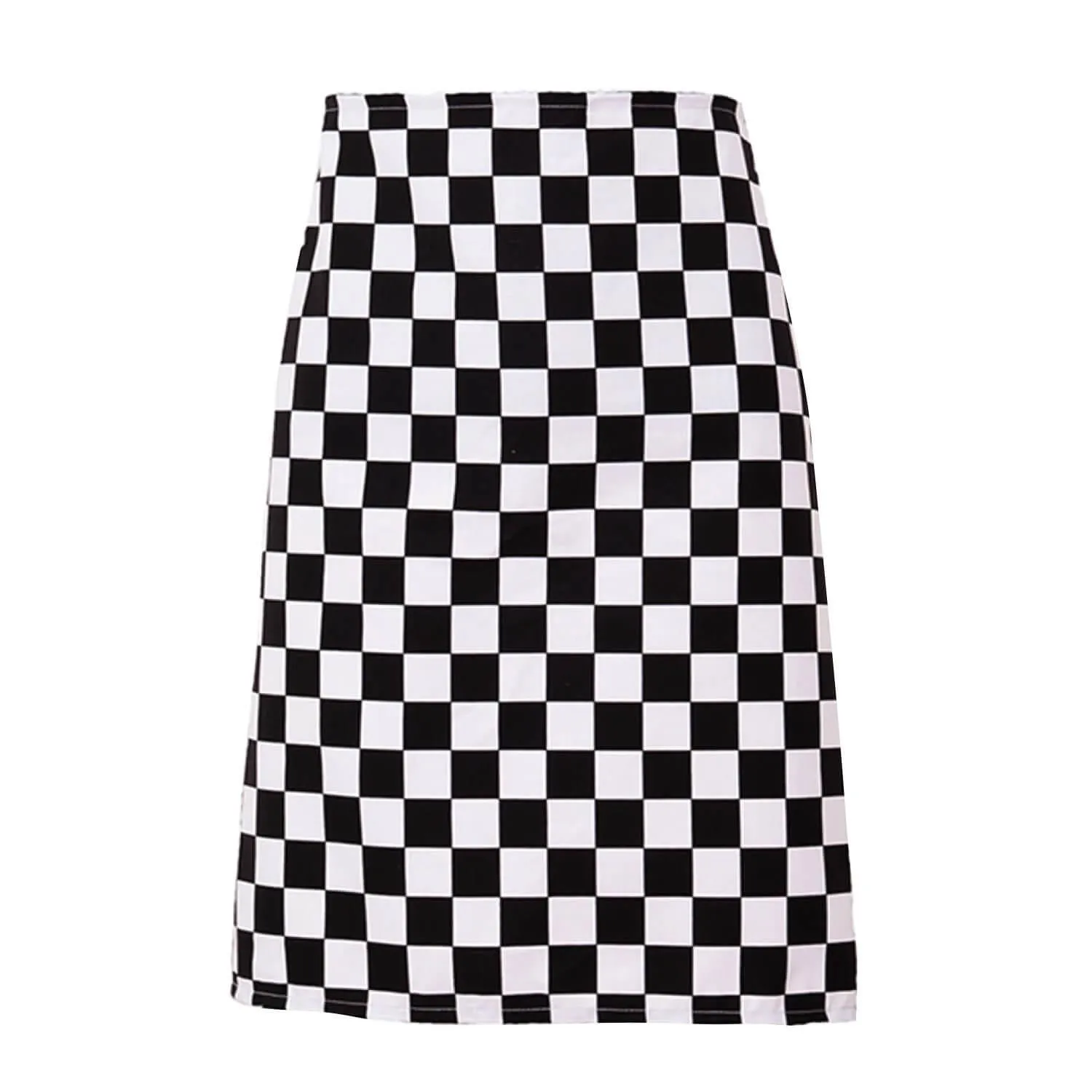 Pegasus Aprons Black White Checkerboard Waist Aprons