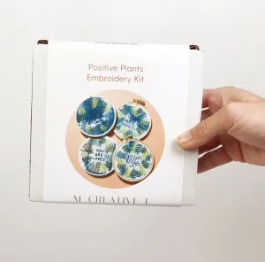 Positive Plants -Beginner Embroidery DIY Craft Kit