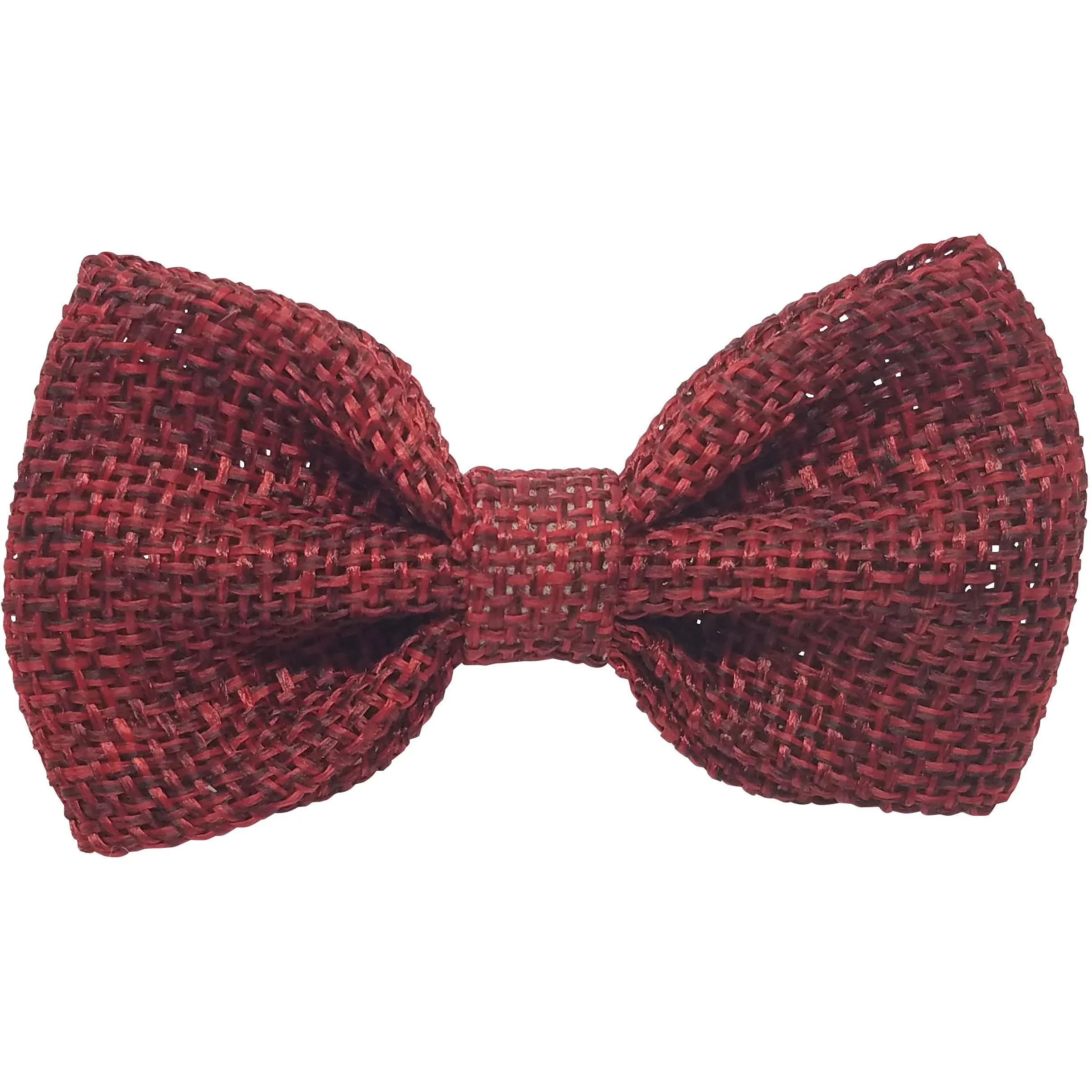 Red 3" Burlap Hair Bow clips