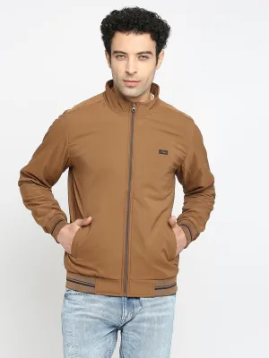 Spykar Copper Polyester Full Sleeve Casual Jacket For Men