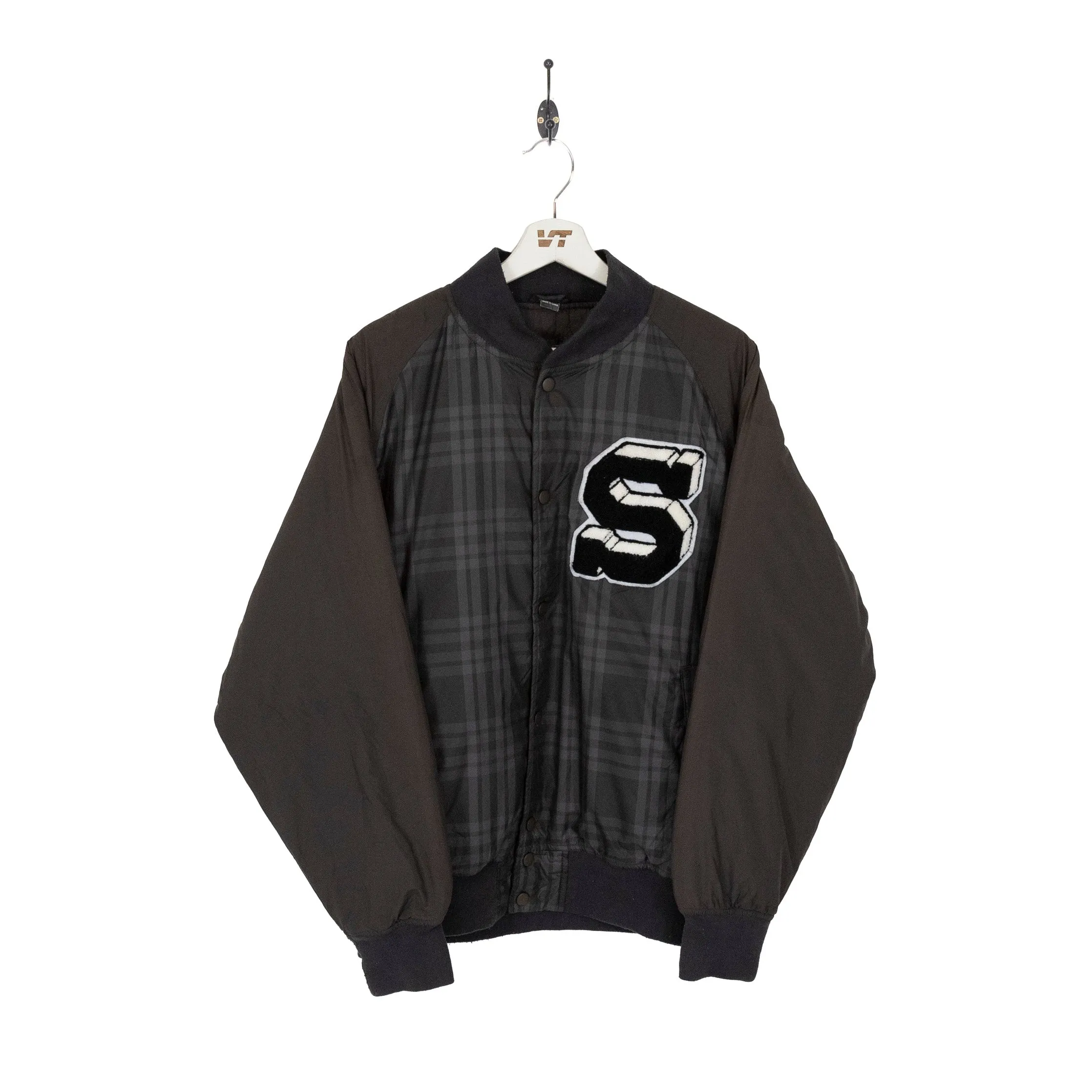 Stussy  'S' Plaid Tech Bomber Jacket