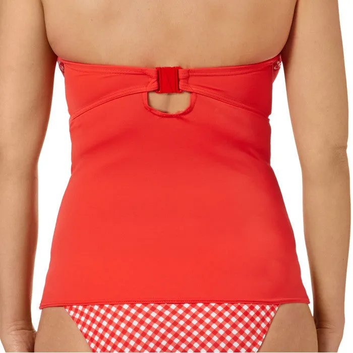 Tootsie Poppy Check Tankini Top - Freya Swim