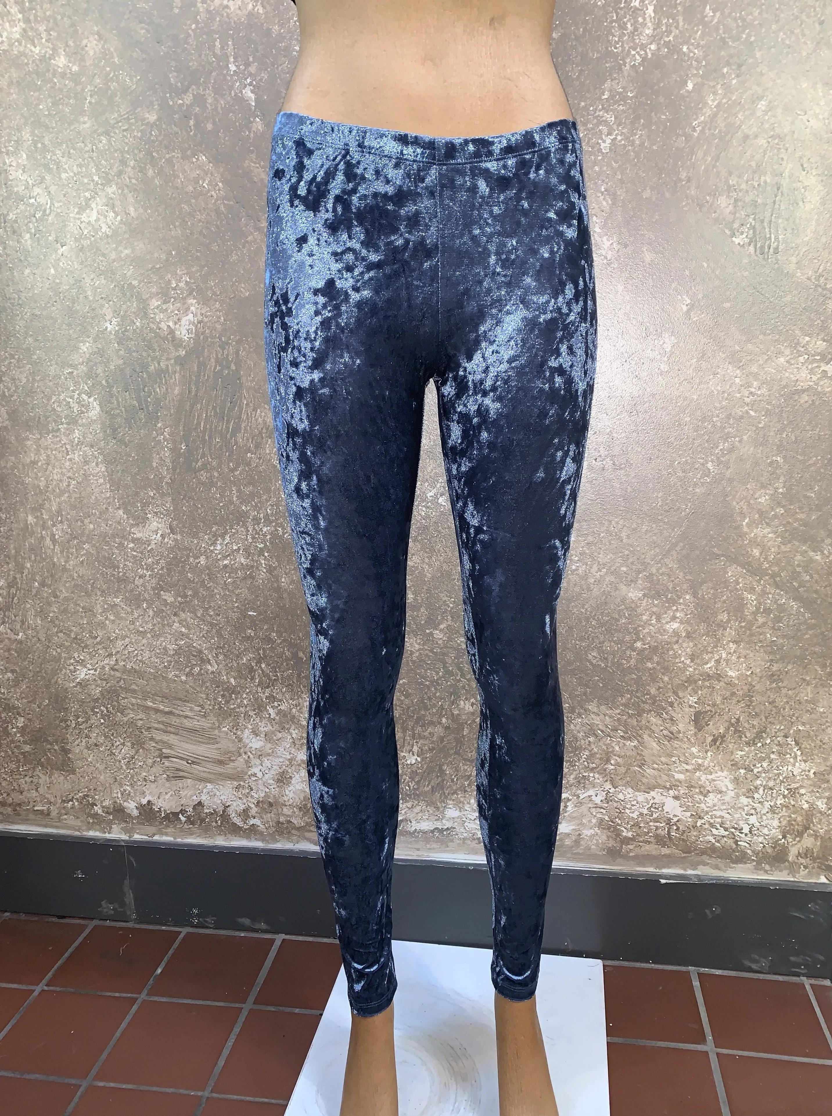 Tough Luv Velvet Leggings - Blue